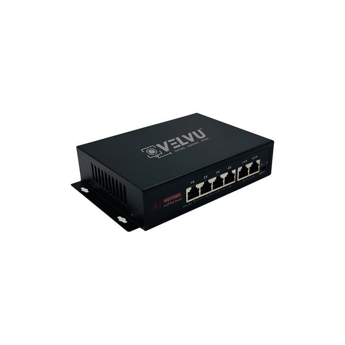 VELVU 4 PORT POE SWITCH WITH 2 UP-LINK ST-POE-3104-M2