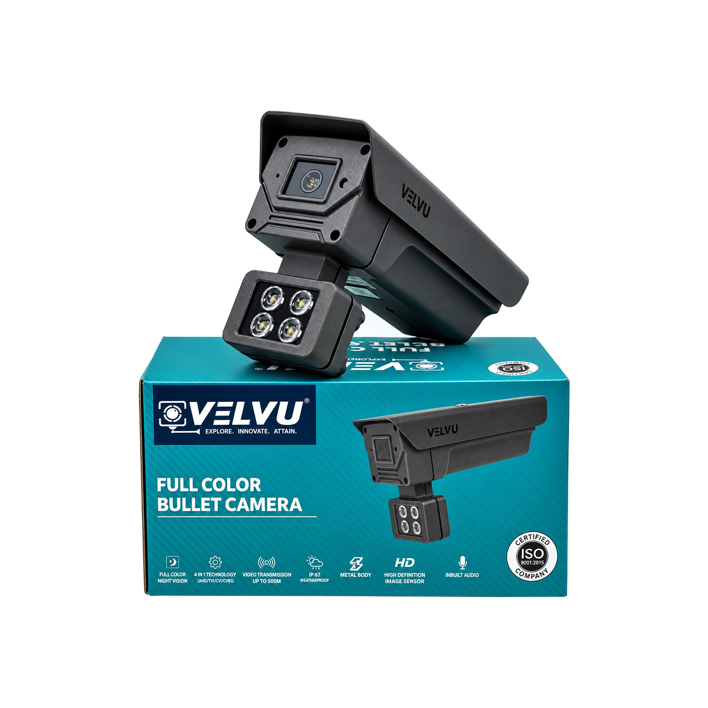 Velvu 2MP HD Color In-Built Audio Bullet Camera ST-VB HD2002WLA8