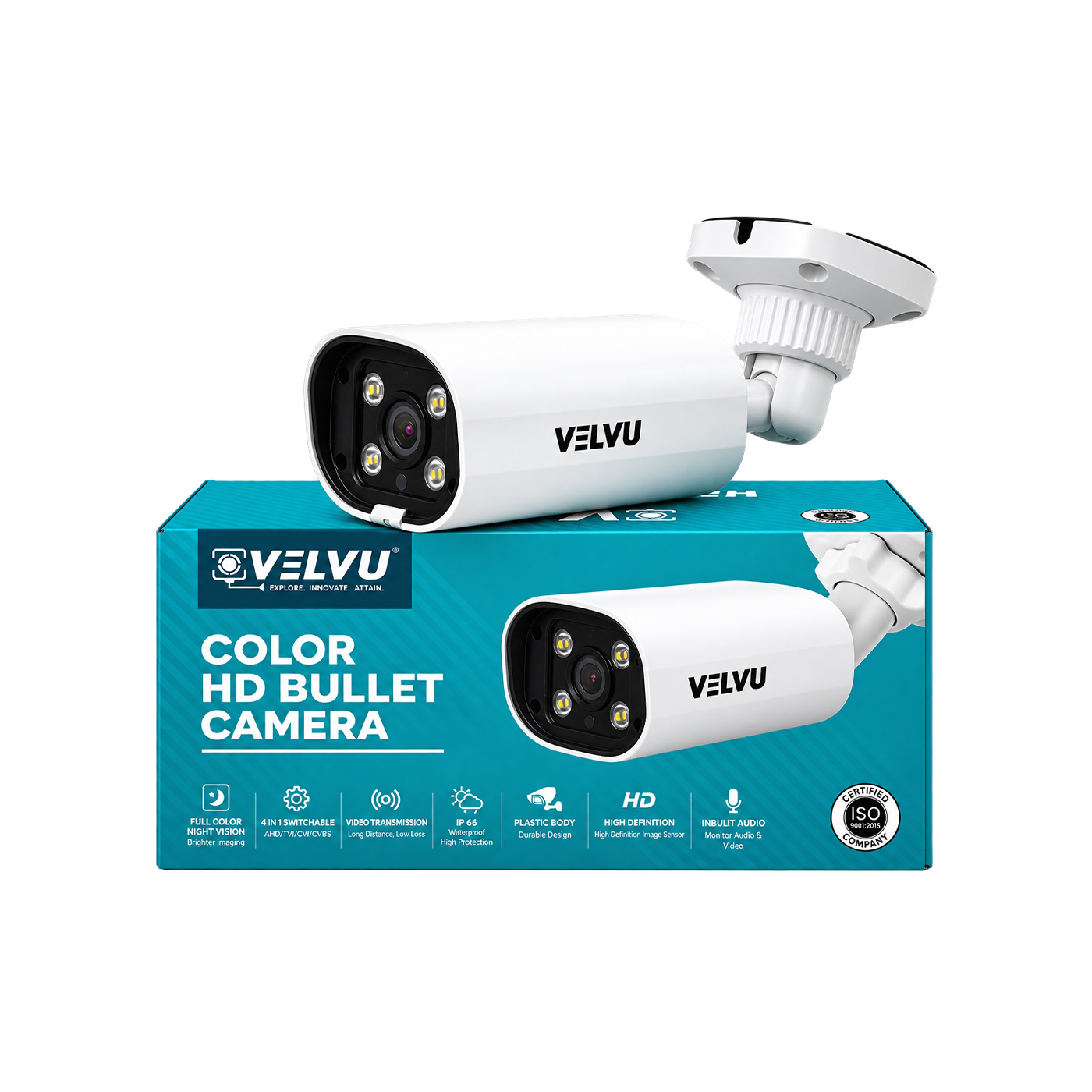 Velvu 5MP HD Dual Light Audio Bullet Camera ST-VB HD5002DLA