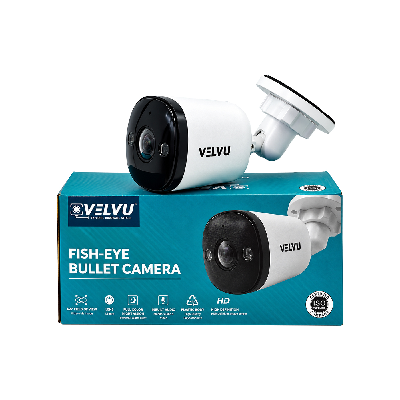Velvu 5MP HD Color Audio Bullet Fisheye Camera ST-VB HD5002WLA-FE
