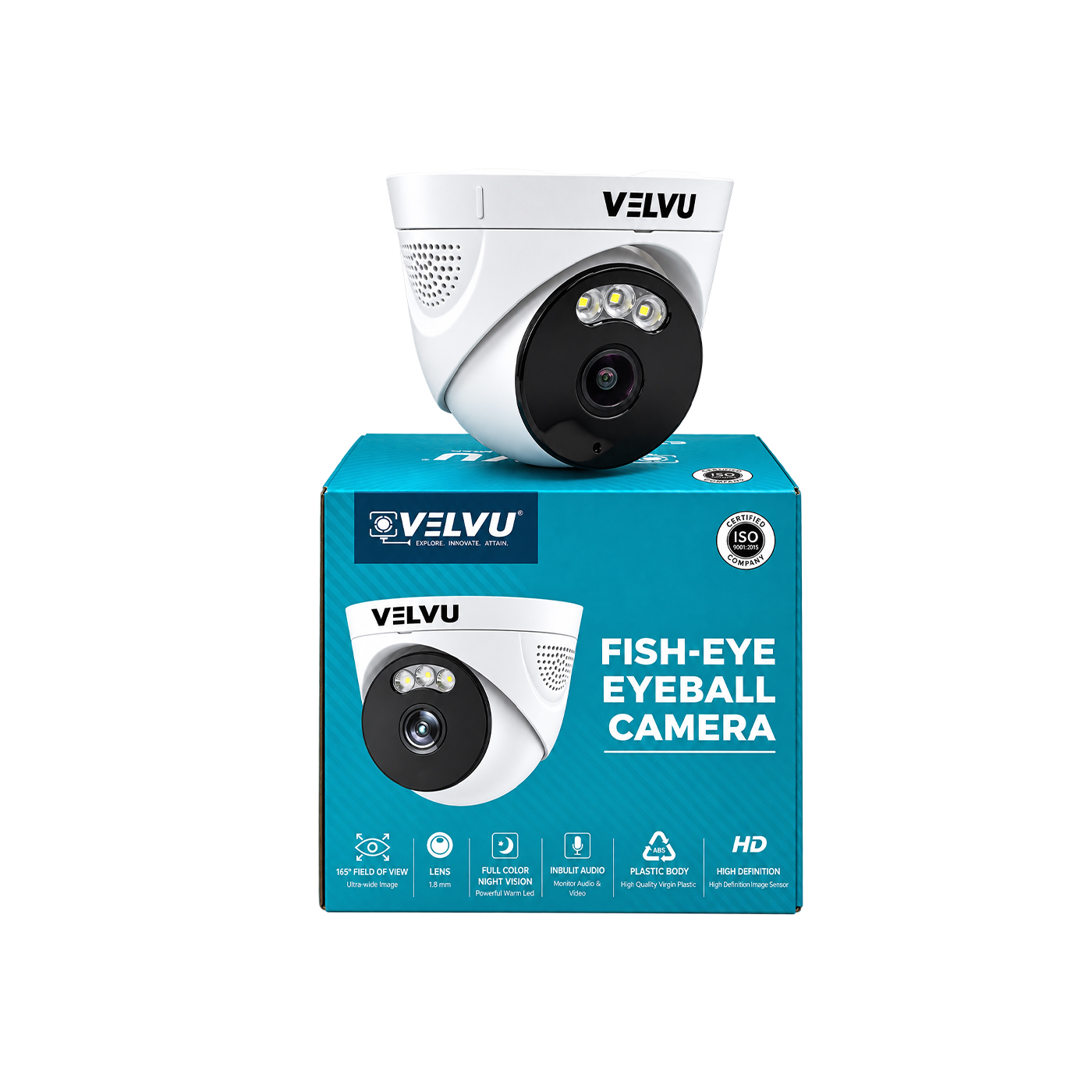 Velvu 2MP HD Color Audio Dome Fisheye Camera ST-VD HD2002WLA-FE