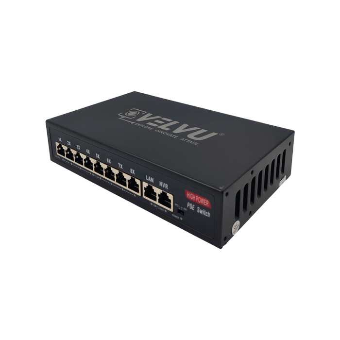 VELVU 8 PORT POE SWITCH WITH 2 GIGA UP-LINK ST-POE-3108-G2