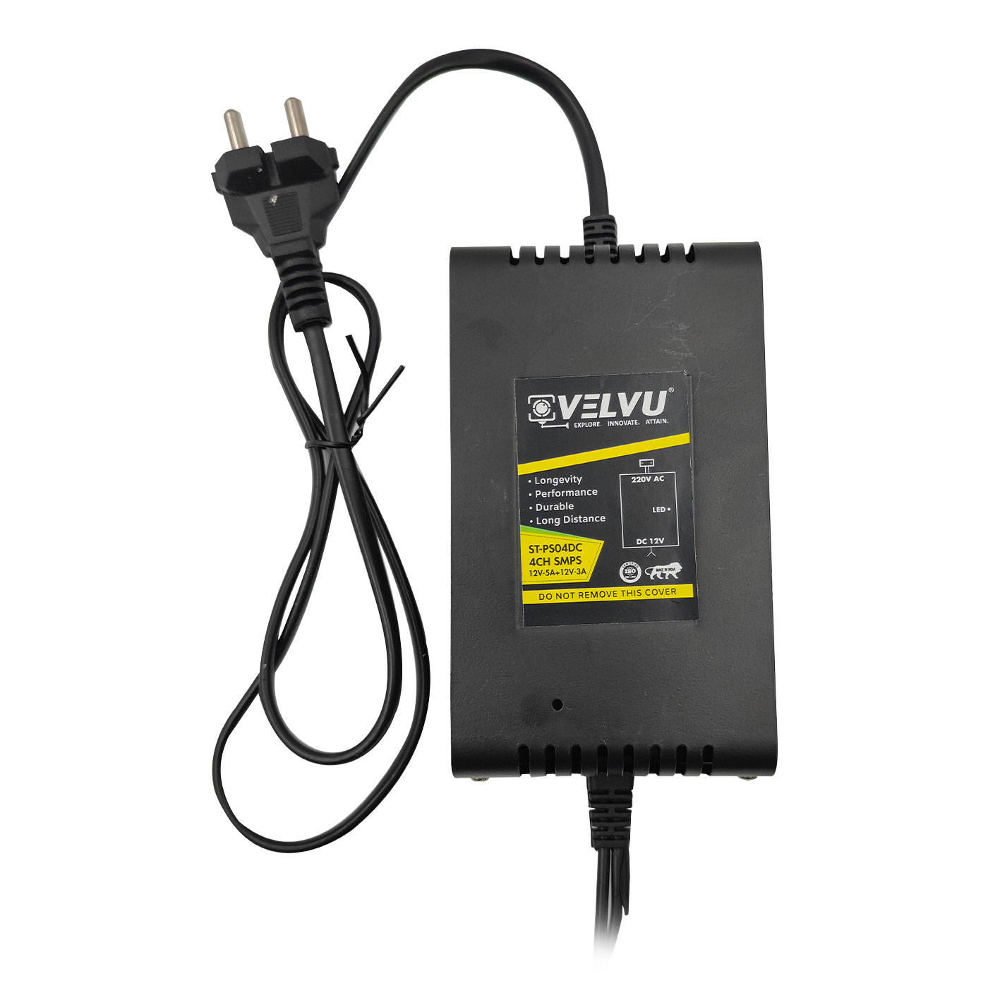 Velvu 4ch SMPS with DVR DC Wire ST-PS-04DC